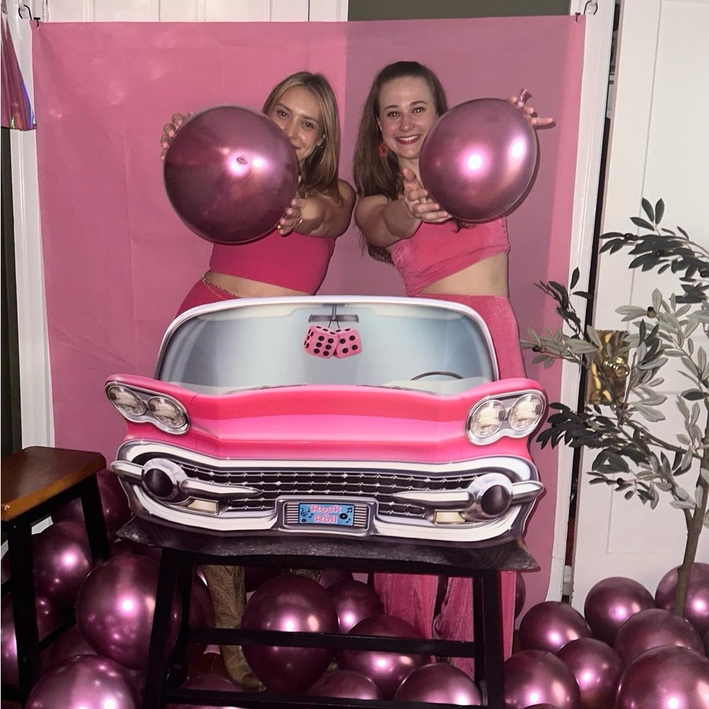 Lulus hot pink jumpsuit